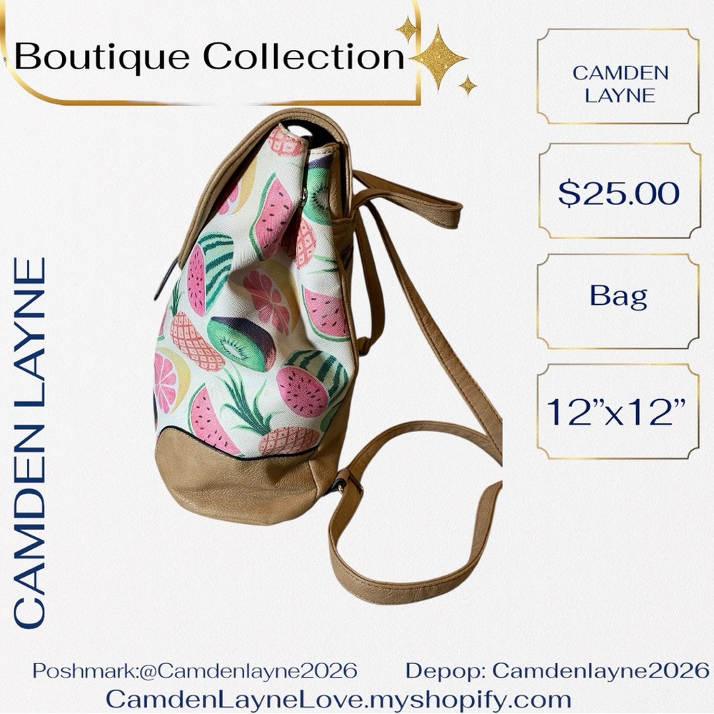 Camden Layne Women's Tropical Print Backpack - Picture 5 of 6